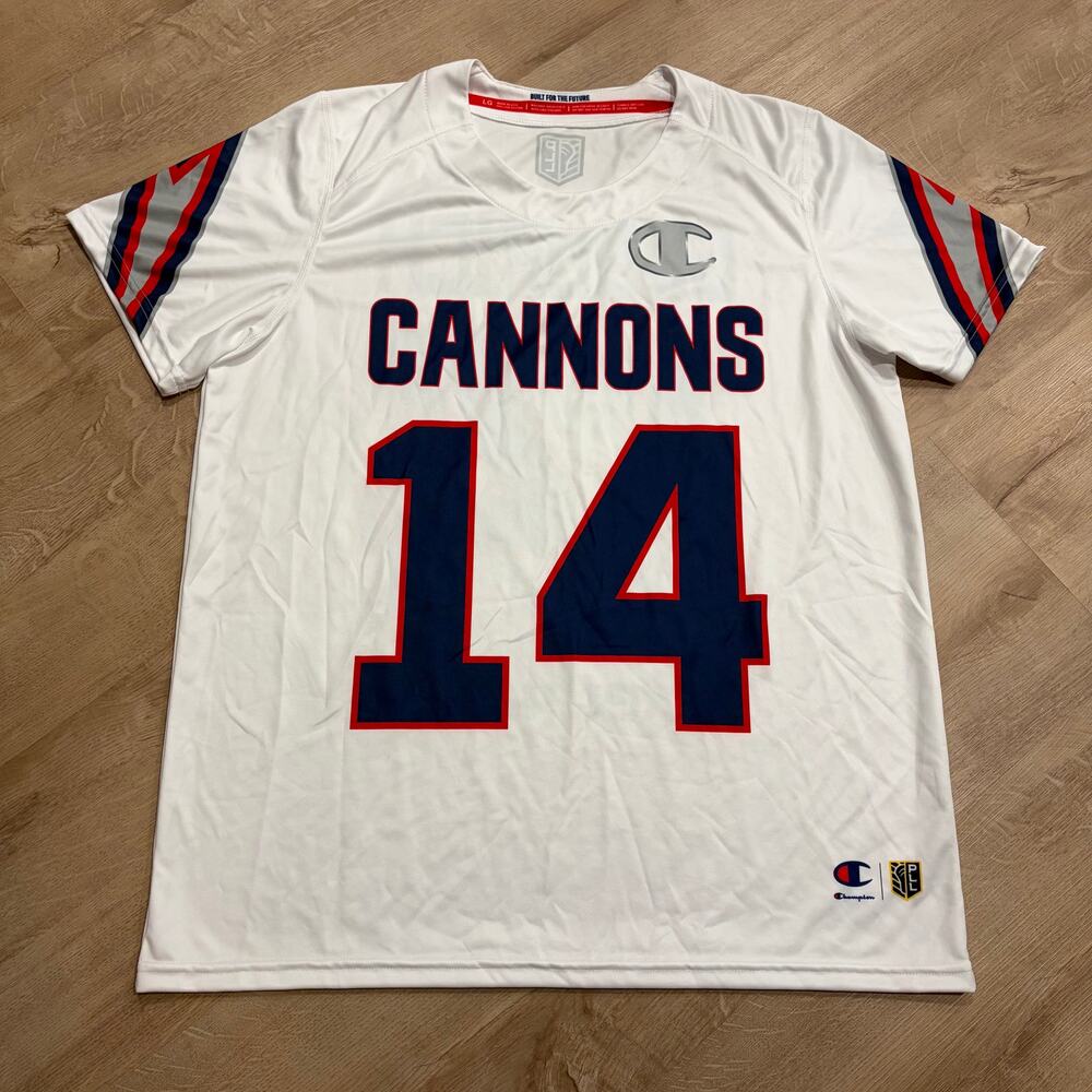 PLL Champion Boston Cannons Lacrosse Club Zach Goodrich #14 Jersey Men's Large L
